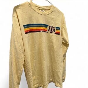 Comfort Colors Texas A&M Long Sleeve with Striped Design